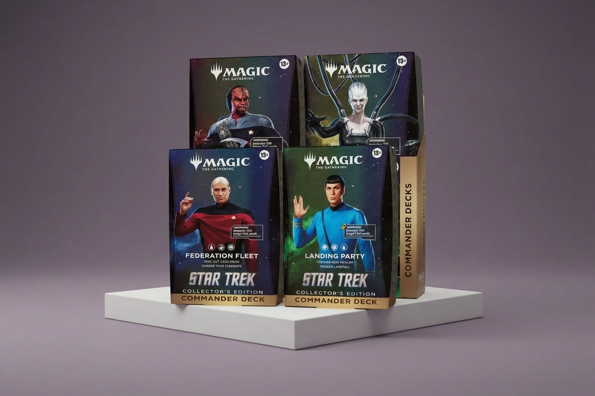 [PRESALE] Magic the Gathering Star Trek Mazos de Commander de edición de coleccionista Caja (4)