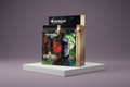 Caja de Star Trek sobre pedestal con fondo violeta